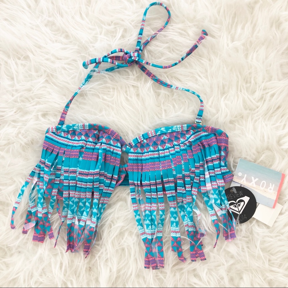 ROXY fringe bikini top